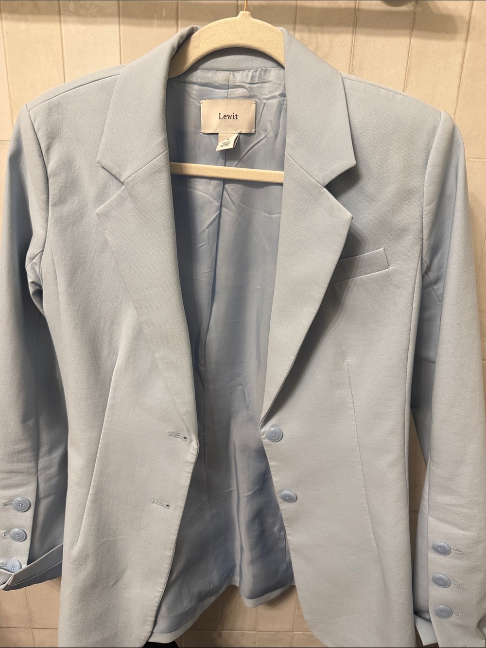 Lewit Pale Blue Women's Tailored Blazer